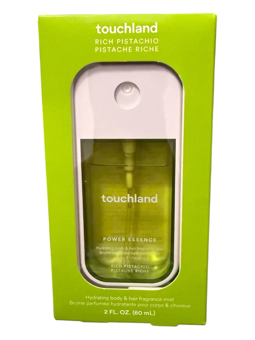 Touchland Power Essence Hydrating Body & Hair Mist — Pistachio Green